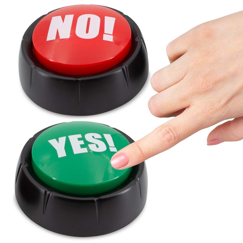 bulk buys Talking Yes & No Buzzer Buttons - Pack of 2 - Image 1